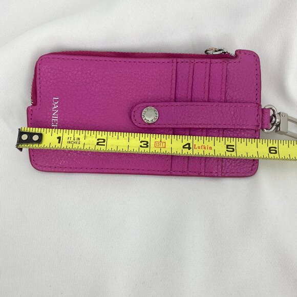 Danier Leather Fuchsia Slim Card Wallet - Picture 5 of 8